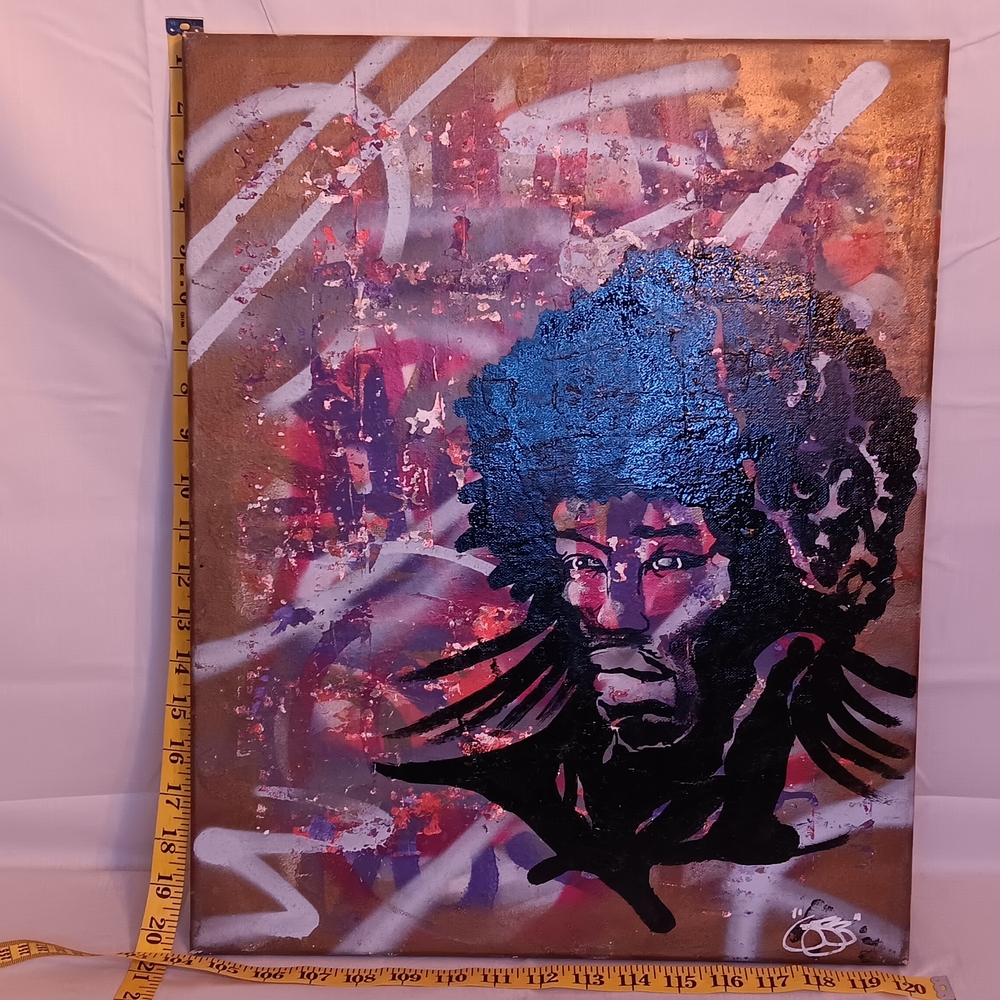 Abstract Jimi Hendrix Canvas